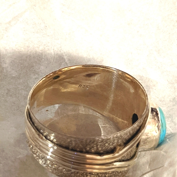 AZ Mohave Turquoise .925 silver ring, size 9.5 - Picture 8 of 8